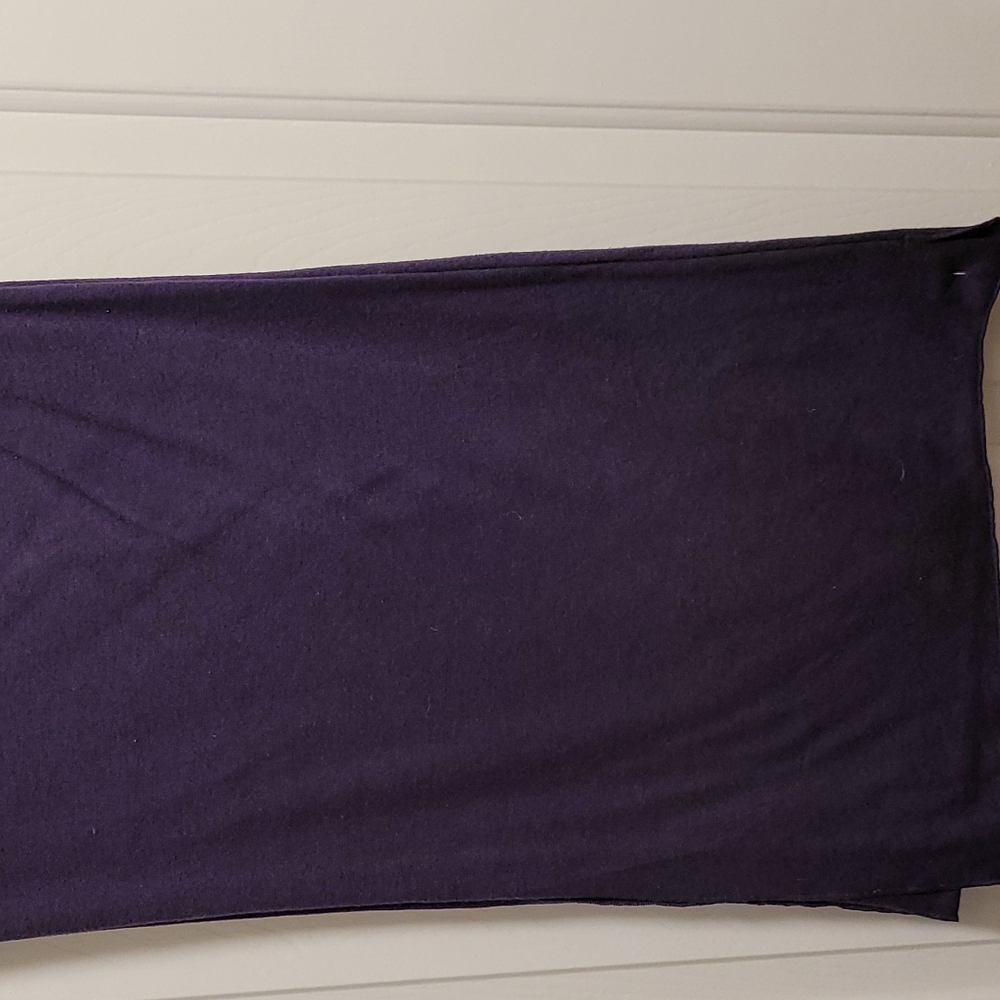 Jersey-knit Navy Blue Scarf